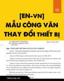 Công văn thay đổi thiết bị MEP