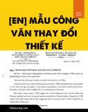 Công văn thay đổi thiết kế thép