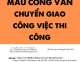 Mẫu công văn chuyển giao công việc thi công dự án