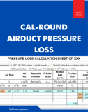 Cal-Round airduct pressure loss - local factor