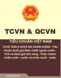 TCVN 7328-2-2003 ISO 13256-2:1998 - Tiêu chuẩn Quốc gia Bơm nhiệt nguồn nước - Thử và đánh giá tính năng - Phần 2: Bơm nhiệt nước - nước và nước muối - nước