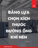 Bảng lựa chọn kích thước đường ống khí nén