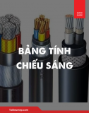 Bảng tính chiếu sáng